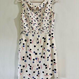 Boden dress in navy blue, light blue and pink Size 8